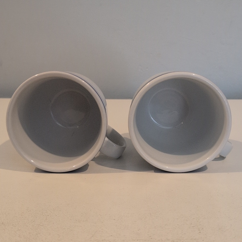 Pottery Barn Ceramic 12 Ounce Club Blue Coffee Mug Set. - Picture 5 of 16